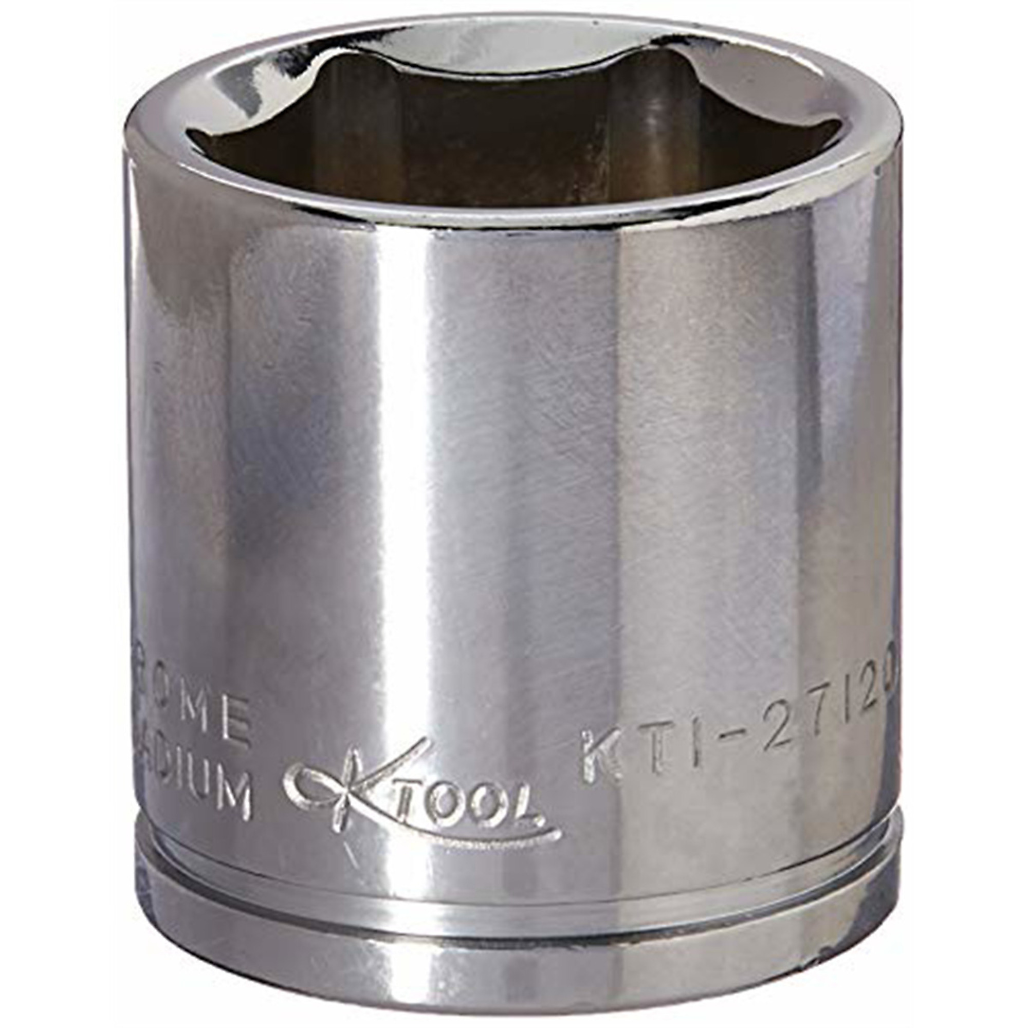 K Tool International 23mm 6-Point Short Socket — 3/8in. Drive, Chrome Vanadium Steel, Model# KTI27123